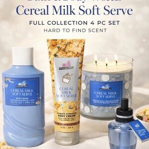 Bath & Body Works Cereal Milk Soft Serve Bath Set - Light Blue, Cream, Yellow